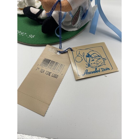 Annalee Doll Society 7” Tea Time Logo Kid 1997-1998 Doll Membership Pin New - Picture 8 of 12